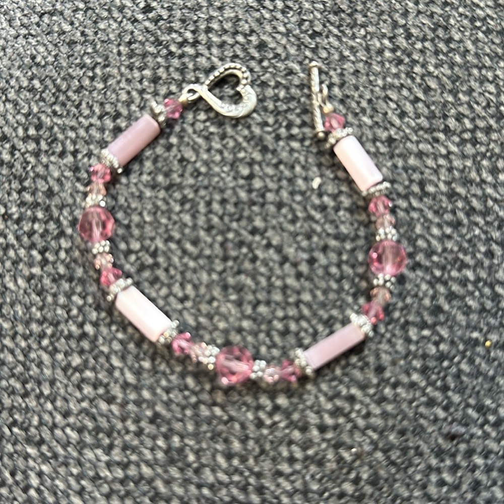 Heart beaded bracelet . Great for Valentine’s Day!